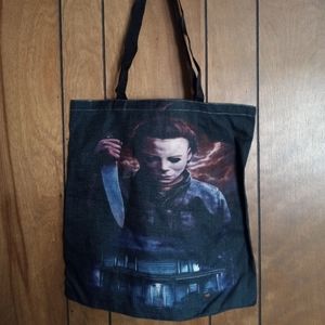 Michael Myers shopping tote bag